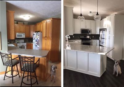 before and after kitchen refinishing Grand Rapids Mi